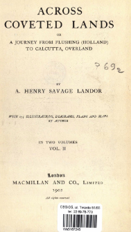 Across coveted lands or a journey from Flushing (Holland) to Calcutta, Overland : in two volumes. Vol. 2