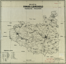 Mapa powiatu lubińskiego, wojew&oacute;dztwo wrocławskie : podziałka 1:100 000
