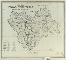Mapa powiatu bystrzyckiego, wojew&oacute;dztwo wrocławskie : podziałka 1:100 000