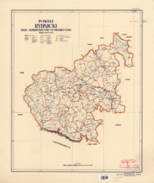Powiat rybnicki : mapa administracyjno-komunikacyjna skala 1:100 000