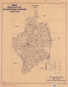 Powiat wągrowiecki : mapa administracyjna i komunikacyjna w skali 1:100.000