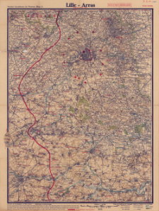 Paasche's Spezialkarten der Westfront (Belgien und Frankreich) : Maßstab 1:105 000. Blatt 2, Lille - Arras