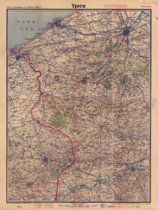 Paasche's Spezialkarten der Westfront (Belgien und Frankreich) : Ma&szlig;stab 1:105 000. Blatt 1, Ypern