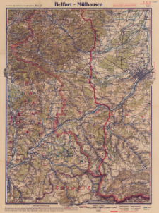 Paasche's Spezialkarten der Westfront (Belgien und Frankreich) : Maßstab 1:105 000. Blatt 12, Belfort - Mülhausen