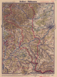 Paasche's Spezialkarten der Westfront (Belgien und Frankreich) : Ma&szlig;stab 1:105 000. Blatt 12, Belfort - M&uuml;lhausen