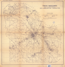 Powiat warszawski, woj. warszawskie : mapa administracyjna i komunikacyjna : skala 1:100 000