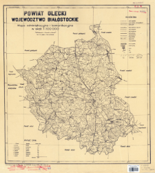 Powiat olecki, województwo białostockie : mapa administracyjna i komunikacyjna w skali 1:100 000
