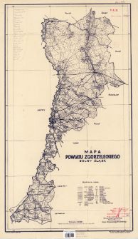 Mapa powiatu zgorzeleckiego : Dolny Śląsk : podziałka 1:100 000