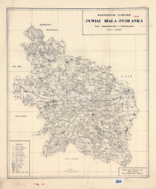Wojew&oacute;dztwo lubelskie, powiat Biała-Podlaska : mapa administracyjna i komunikacyjna skala 1:100000