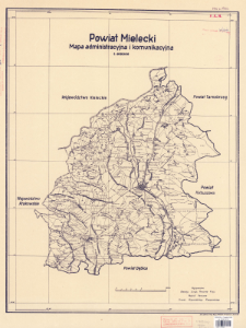 Powiat mielecki : mapa administracyjna i komunikacyjna : 1:100 000