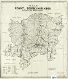 Mapa powiatu bolesławieckiego, województwo wrocławskie : podziałka 1:100 000