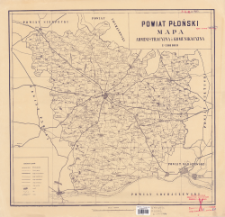 Powiat płoński : mapa administracyjna i komunikacyjna 1:100 000