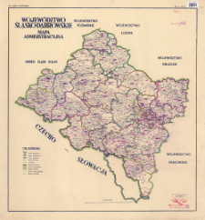 Województwo Śląsko-Dąbrowskie : mapa administracyjna