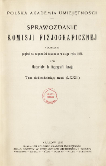 Sprawozdanie Komisji Fizjograficznej