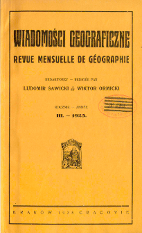 Wiadomości Geograficzne R. 3 (1925)