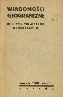 Wiadomości Geograficzne R. 16 (1938)