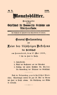 Monatsblätter Jhrg. 13, H. 5 (1899)