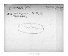 Jaworowa. Files of Warsaw district in the Middle Ages. Files of Historico-Geographical Dictionary of Masovia in the Middle Ages