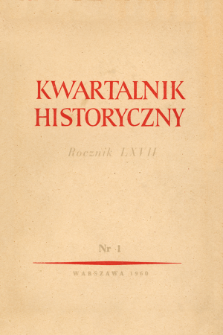 Kwartalnik Historyczny R. 67 nr 1 (1960), Listy do redakcji