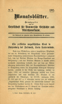 Monatsblätter Jhrg. 11, H. 6 (1897)