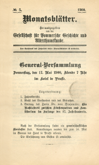 Monatsblätter Jhrg. 14, H. 5 (1900)