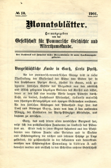 Monatsblätter Jhrg. 15, H. 10 (1901)