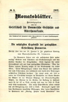 Monatsblätter Jhrg. 16, H. 3 (1902)
