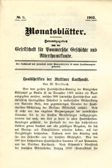 Monatsblätter Jhrg. 16, H. 9 (1902)