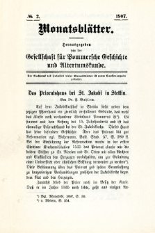 Monatsblätter Jhrg. 21, H. 2 (1907)
