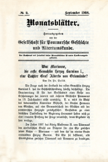 Monatsblätter Jhrg. 22, H. 9 (1908)
