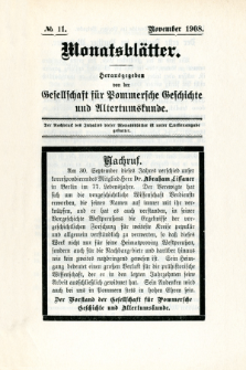 Monatsblätter Jhrg. 22, H. 11 (1908)
