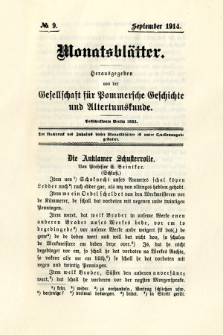 Monatsblätter Jhrg. 28, H. 9 (1914)