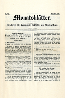 Monatsblätter Jhrg. 29, H. 5/6 (1915)