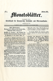 Monatsblätter Jhrg. 30, H. 2 (1916)