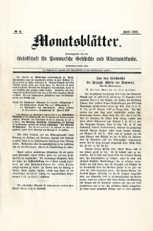 Monatsblätter Jhrg. 30, H. 4 (1916)