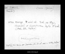 Konie. Files of Tarczyn disitrict in the Middle Ages. Files of Historico-Geographical Dictionary of Masovia in the Middle Ages