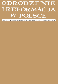 Odrodzenie i Reformacja w Polsce T. 65 (2021), Tile pages, Contents