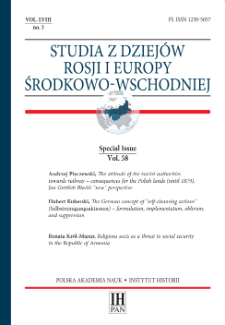 Studia z Dziej&oacute;w Rosji i Europy Środkowo-Wschodniej, Vol. 58, No 3 (2023), Special Issue, Title pages, Contents