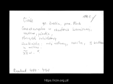 Cieśle. Files of Raciaz district in the Middle Ages. Files of Historico-Geographical Dictionary of Masovia in the Middle Ages