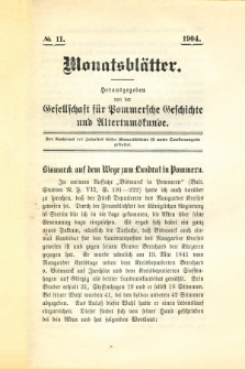 Monatsblätter Jhrg. 18, H. 11 (1904)