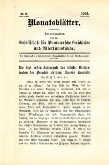 Monatsblätter Jhrg. 19, H. 9 (1905)