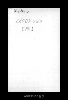 Chodk&oacute;w. Files of Warka district in the Middle Ages. Files of Historico-Geographical Dictionary of Masovia in the Middle Ages
