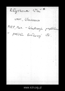 Rżyskowa Wieś. Files of Warka district in the Middle Ages. Files of Historico-Geographical Dictionary of Masovia in the Middle Ages