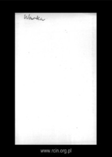 Warka. Files of Warka district in the Middle Ages. Files of Historico-Geographical Dictionary of Masovia in the Middle Ages