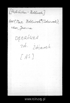 Żdżarek. Files of Warka district in the Middle Ages. Files of Historico-Geographical Dictionary of Masovia in the Middle Ages