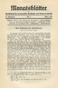 Monatsblätter Jhrg. 53, H. 3 (1939)