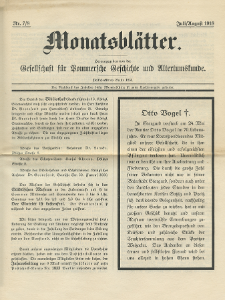 Monatsblätter Jhrg. 32, H. 7/8 (1918)