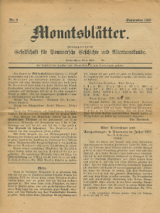 Monatsblätter Jhrg. 32, H. 9 (1918)