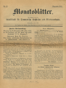 Monatsblätter Jhrg. 32, H. 12 (1918)
