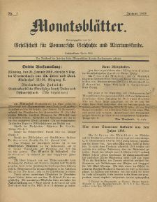 Monatsblätter Jhrg. 33, H. 1 (1919)